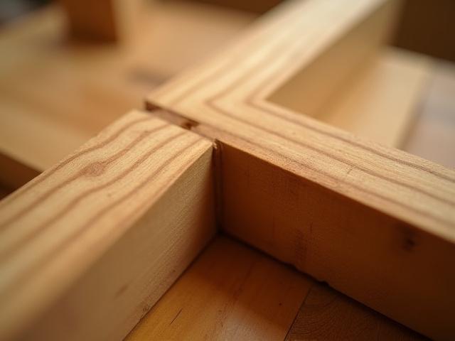 伝統的な木組み技術で接合される木材